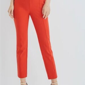 Veronica Beard NWOT Honolulu Scuba Red Slim Fit Pants